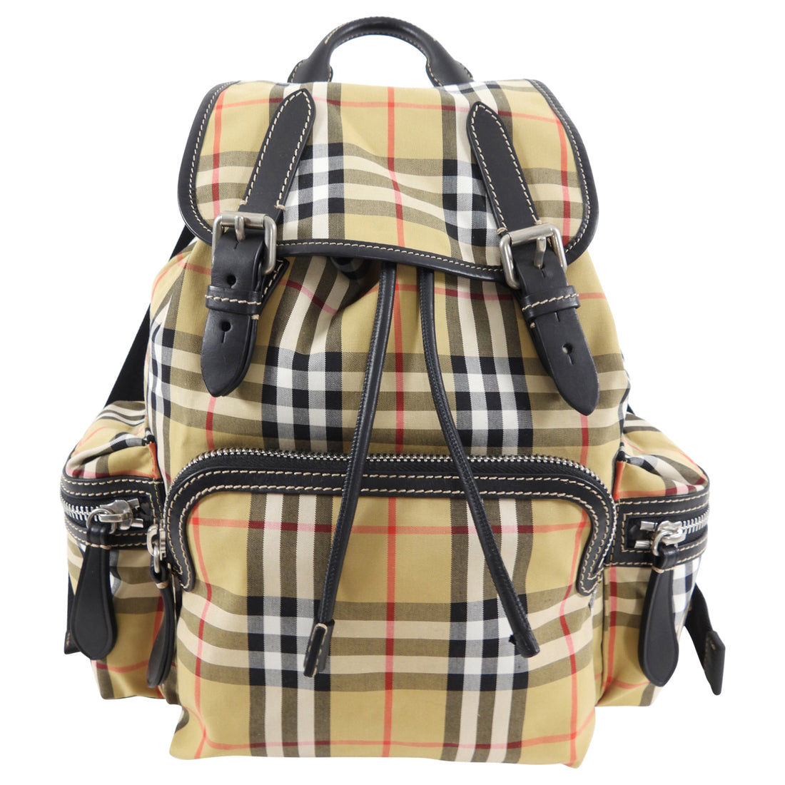 Burberry Large Check Fabric and Leather Backpack – I MISS YOU VINTAGE