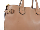 Burberry Brown Leather House Check Two Way Tote Bag
