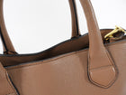 Burberry Brown Leather House Check Two Way Tote Bag