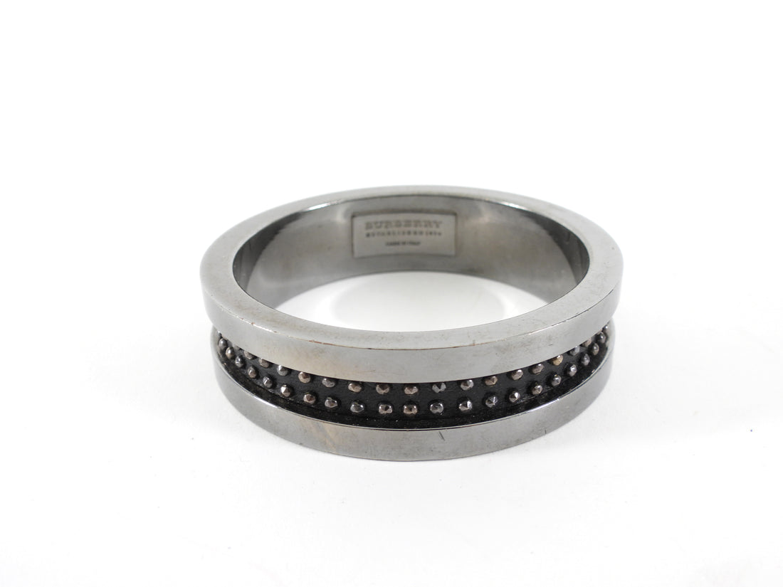Burberry Ruthenium Metal Studded Bangle Bracelet