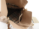 Burberry Beige Grained Leather 2 Way Shoulder Bag / Clutch