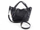 Burberry Black Grained Leather and Check Fabric Maidstone 2-way Bag