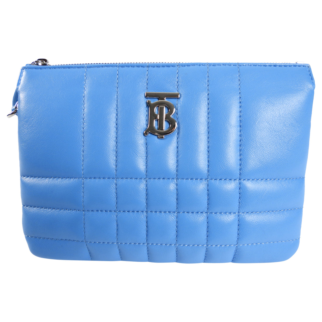 Burberry Blue Quilted Leather Lola Twin Duo Crossbody Bag
