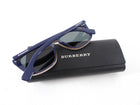 Burberry Navy Stacked Acetate Aviator Sunglasses