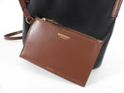 Burberry Black and Brown Leather Small Bucket Bag with Pouch