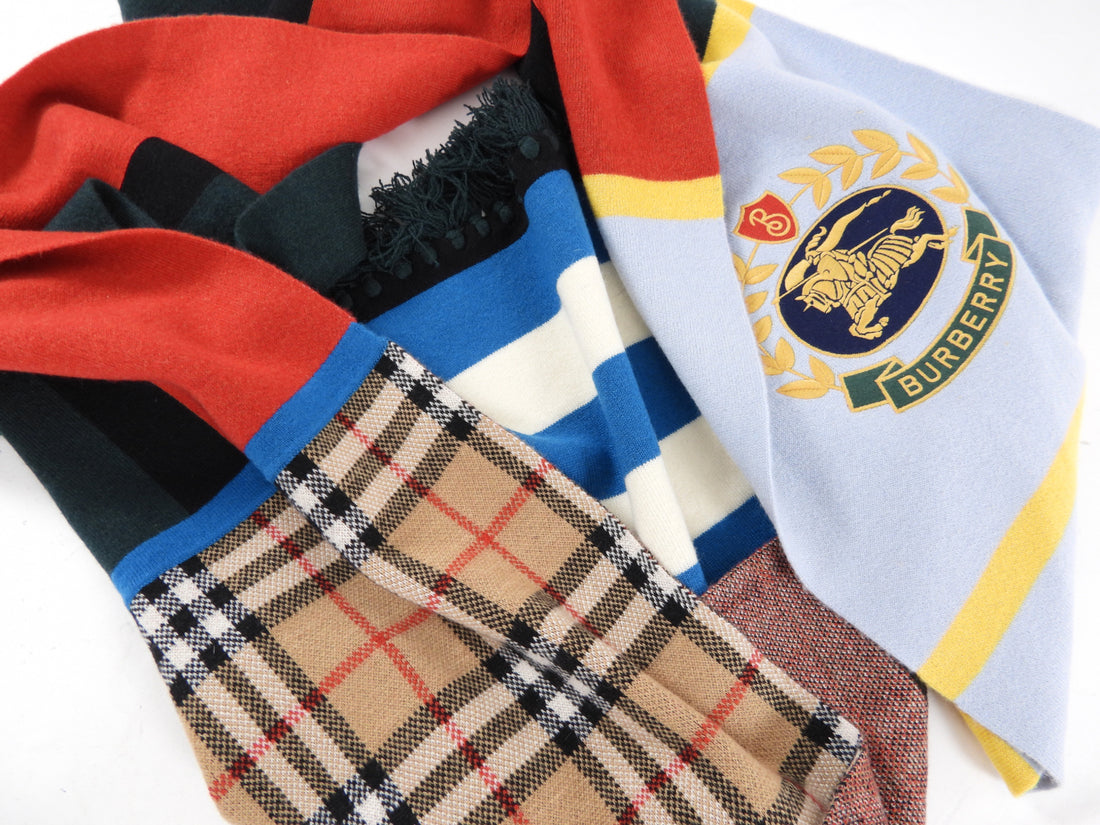 Burberry 2019 Limited Edition Cashmere Patch Football Scarf