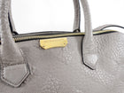 Burberry Grey Embossed Check Leather Tote Bag