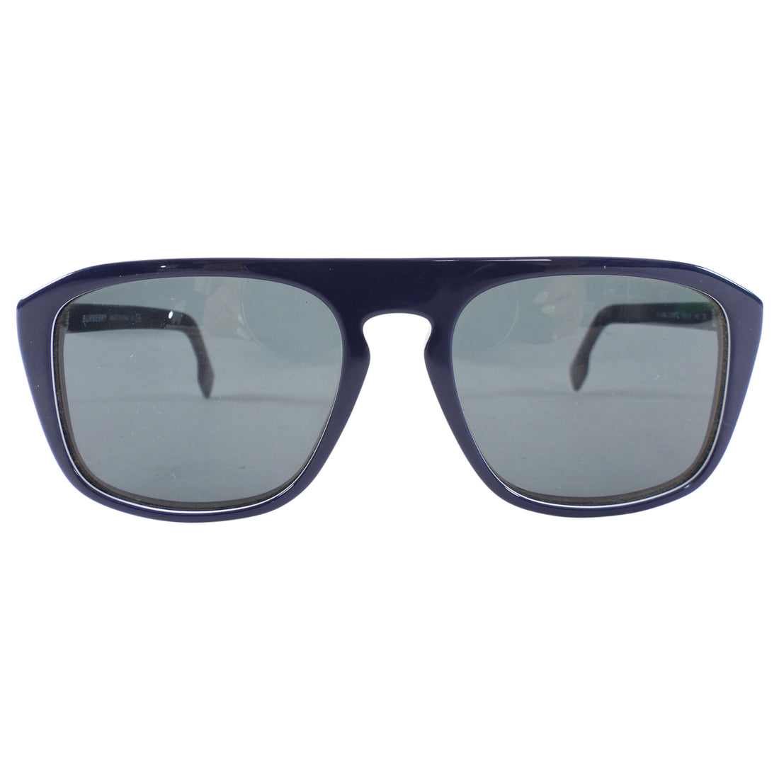 Burberry Navy Stacked Acetate Aviator Sunglasses