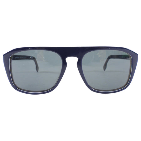 Burberry Navy Stacked Acetate Aviator Sunglasses