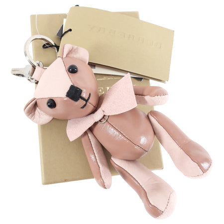 Burberry Thomas Quarz Pink Leather Teddy Bear Bag Charm