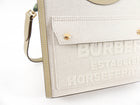 Burberry Small Pocket Bag in Ecru and Toile Canvas