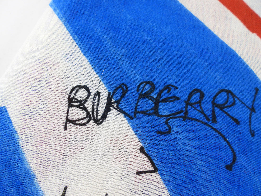 Burberry Large Graffiti Shawl / Pareo - Red White Blue