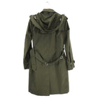 Burberry Olive Green Nylon Light Trench Coat - IT38 / USA 4