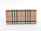 Burberry Beige Nova Check Coated Canvas Long Wallet