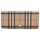 Burberry Beige Nova Check Coated Canvas Long Wallet