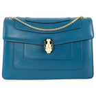 Bvlgari Teal Blue Medium Serpenti Forever Flap Bag