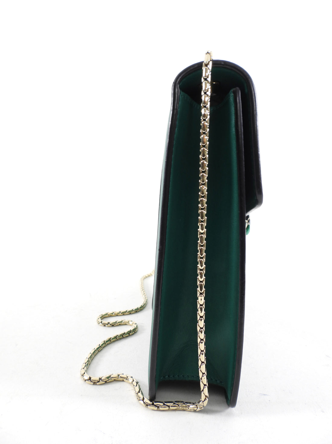 Bvlgari Dark Green Serpenti Forever Flap Bag