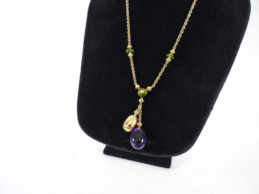 Bvlgari 18k Yellow Gold Sassi Mediterranean Eden Necklace