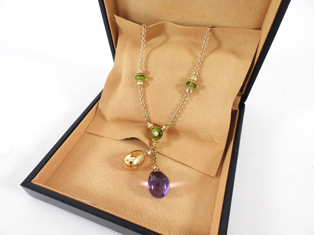 Bvlgari 18k Yellow Gold Sassi Mediterranean Eden Necklace