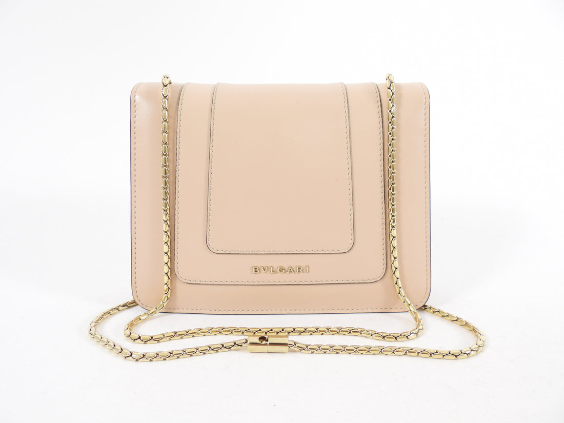 Bvlgari Serpenti Light Nude Beige Small Flap Bag