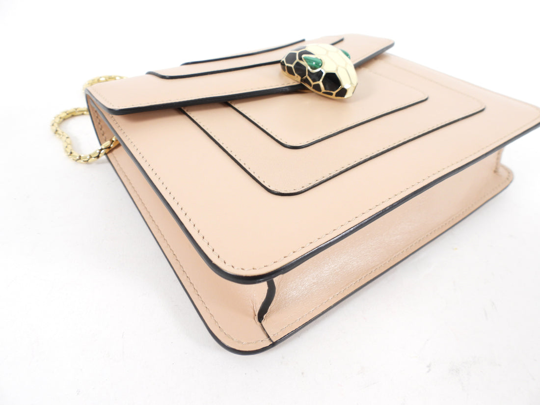Bvlgari Serpenti Light Nude Beige Small Flap Bag