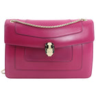 Bvlgari Magenta Leather Medium Serpenti Flap Bag