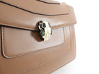 Bvlgari Light Brown Leather Medium Serpenti Flap Bag