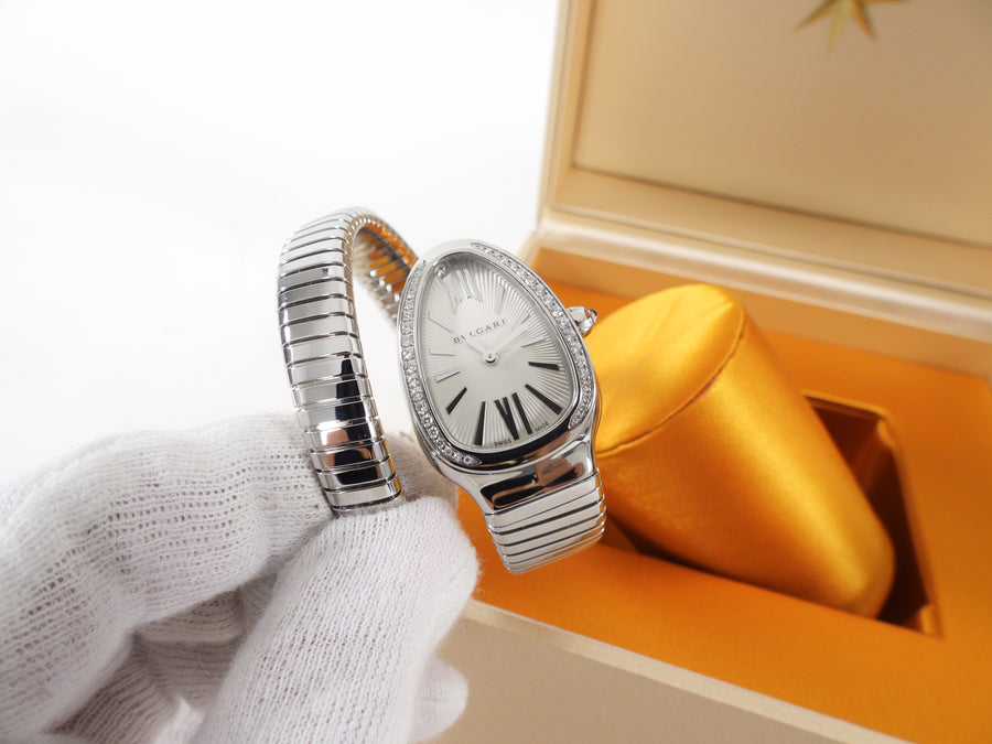 Bvlgari Serpenti Tubogas Single Spiral Diamond Watch