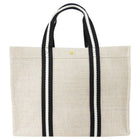 Rue de Verneuil Beige Tweed Canvas Large Tote Bag