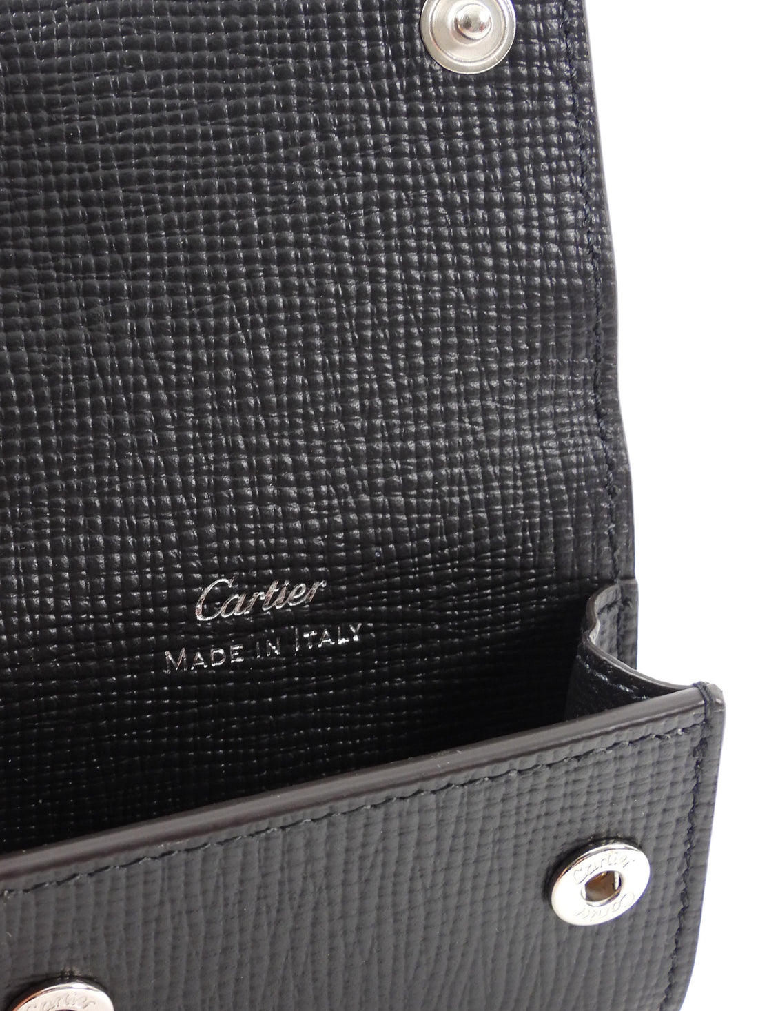 Cartier Black Grained Calfskin Losange Air Pods Pro Case