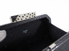 Cartier Vintage Panthere Black Silk Satin Python Evening Box Clutch Bag