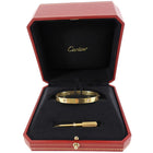 Cartier 18k Yellow Gold 4 Diamond Love Bracelet - 17