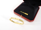 Cartier 18k Yellow Gold 4 Diamond Love Bracelet - 17