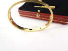 Cartier 18k Yellow Gold 4 Diamond Love Bracelet - 17