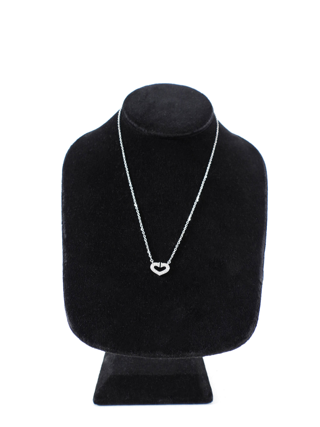 Cartier 18k White Gold Diamond C de Cartier Pendant Necklace