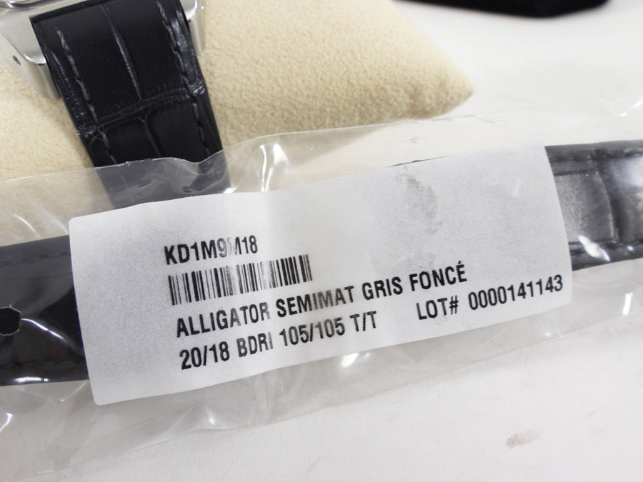 Cartier Santos 100 Stainless Steel Alligator Band Automatic Watch 2878