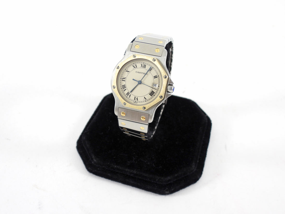 Cartier Santos Vintage Must de Cartier Octagon Stainless 18k Gold Watch