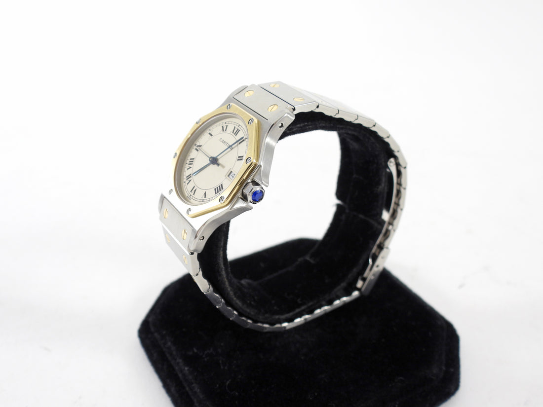 Cartier Santos Vintage Must de Cartier Octagon Stainless 18k Gold Watch