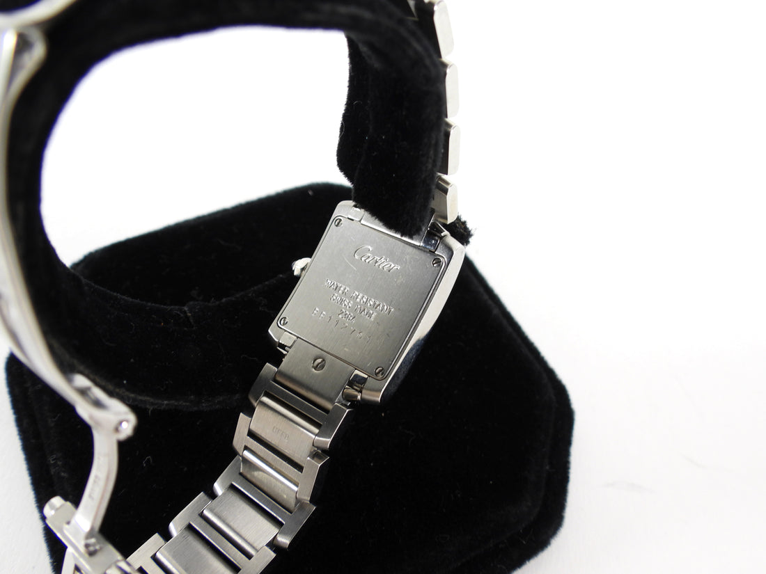 Cartier Stainless Steel Tank Francaise Small Model with White Dial 2364
