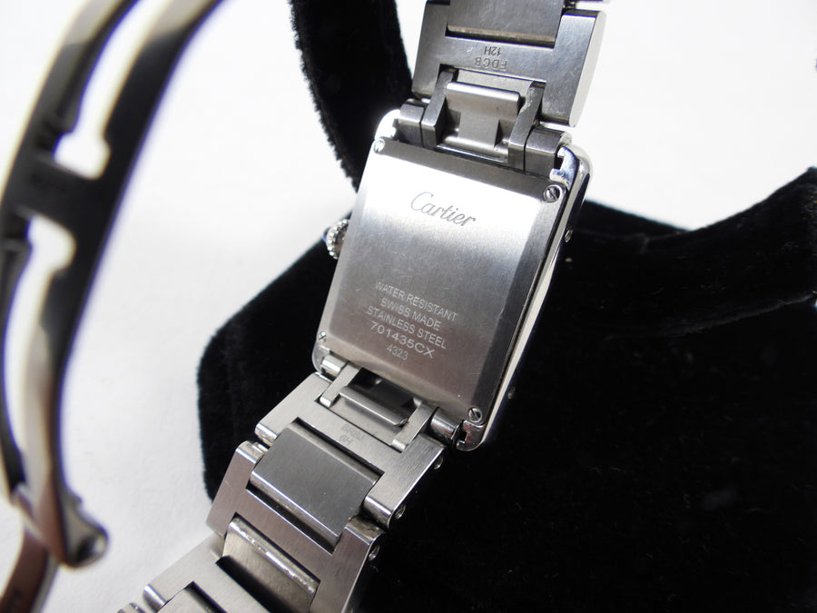 Cartier Tank Must Large Ref 4323 Stainless Quartz Wrist Watch