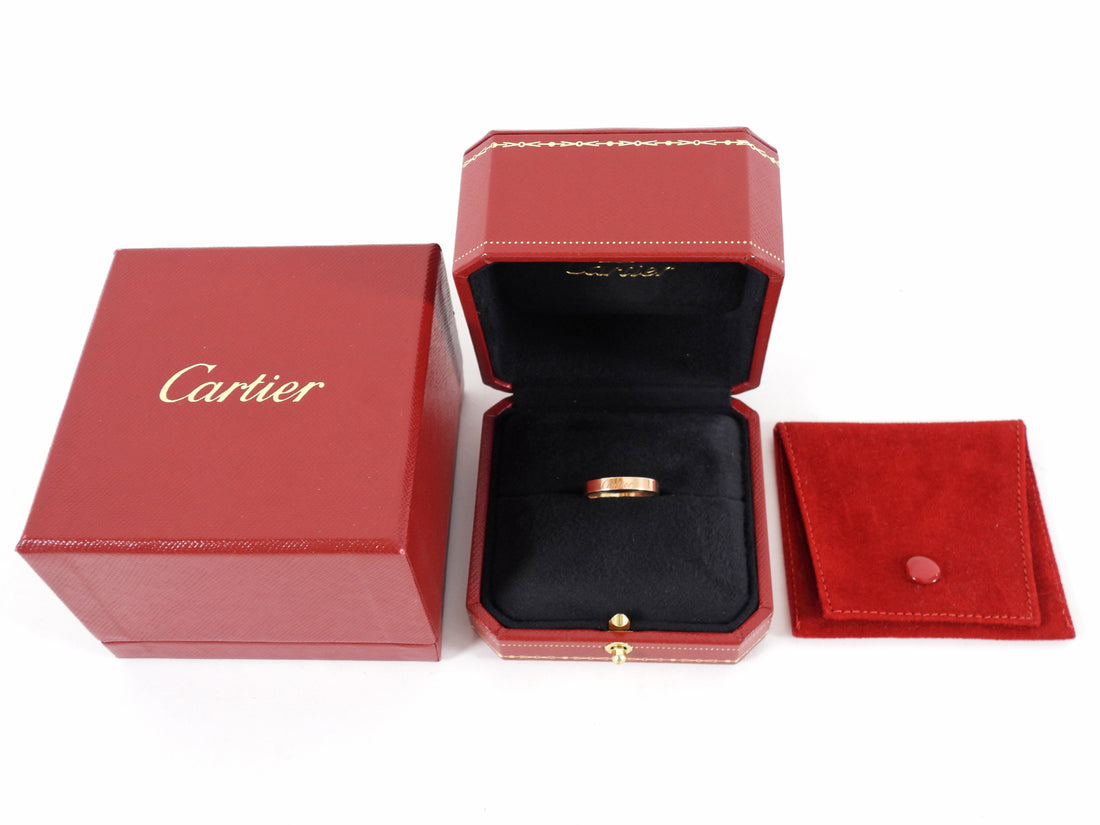 Cartier Rose Gold C De Cartier 3mm Wedding Band - 50 / 5.25