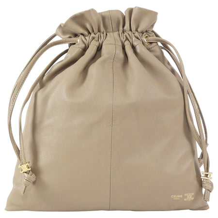 Celine Beige Small Crystal Pouch in Lambskin