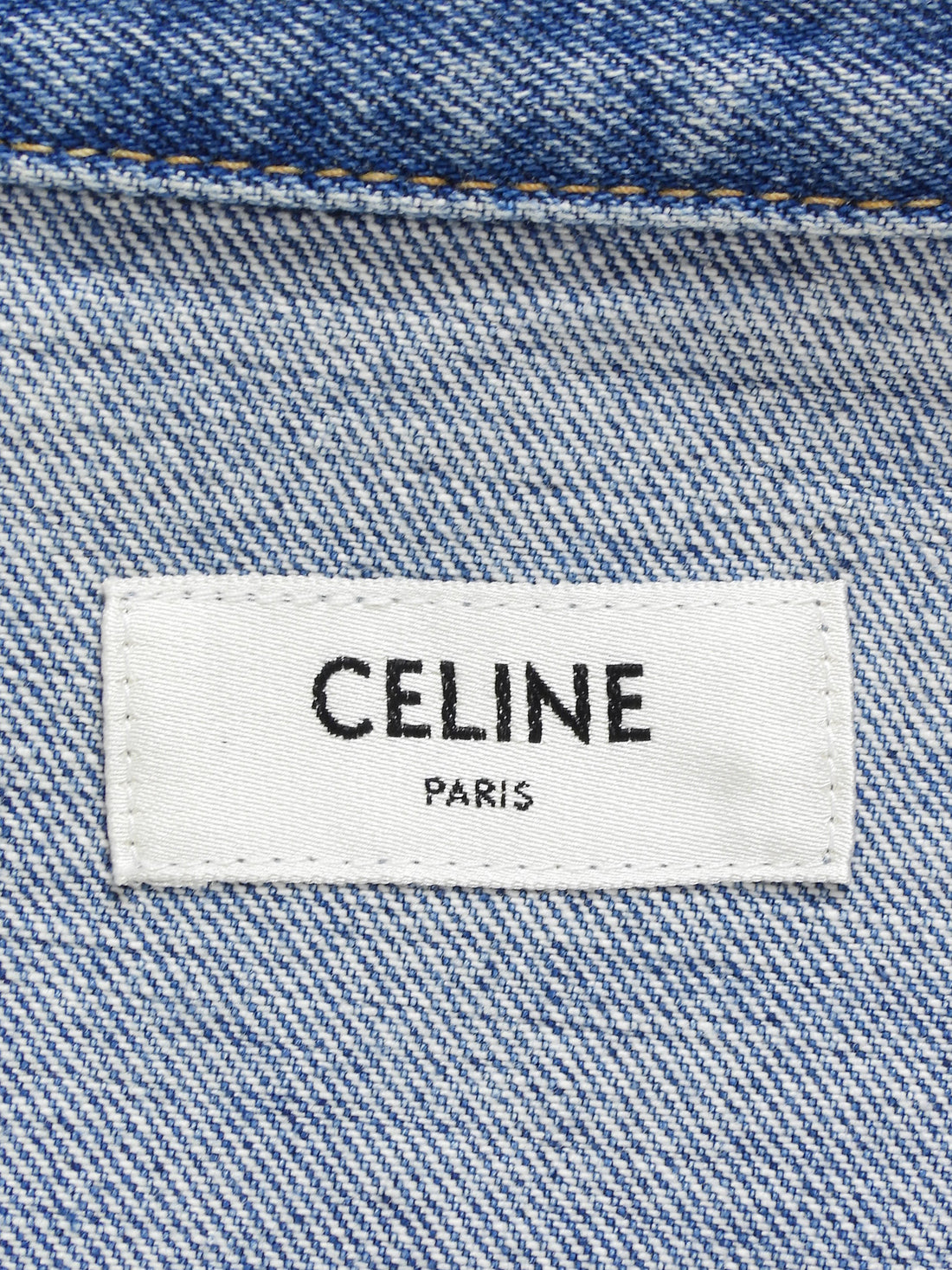 Celine Blue Denim Trucker Jacket with Paisley Lined Sleeves - M