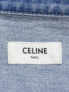 Celine Blue Denim Trucker Jacket with Paisley Lined Sleeves - M