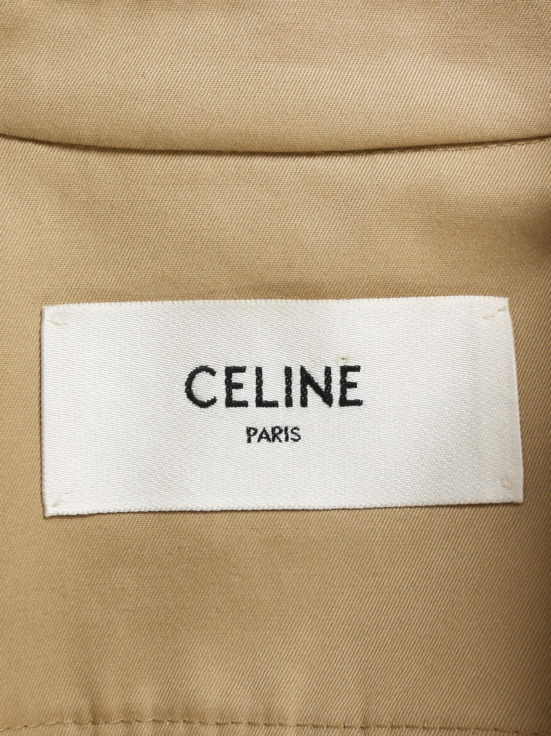 Celine Beige Canvas Gold Tone Snap Closure Belted Shirt Dress - 34