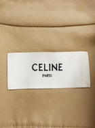 Celine Beige Canvas Gold Tone Snap Closure Belted Shirt Dress - 34