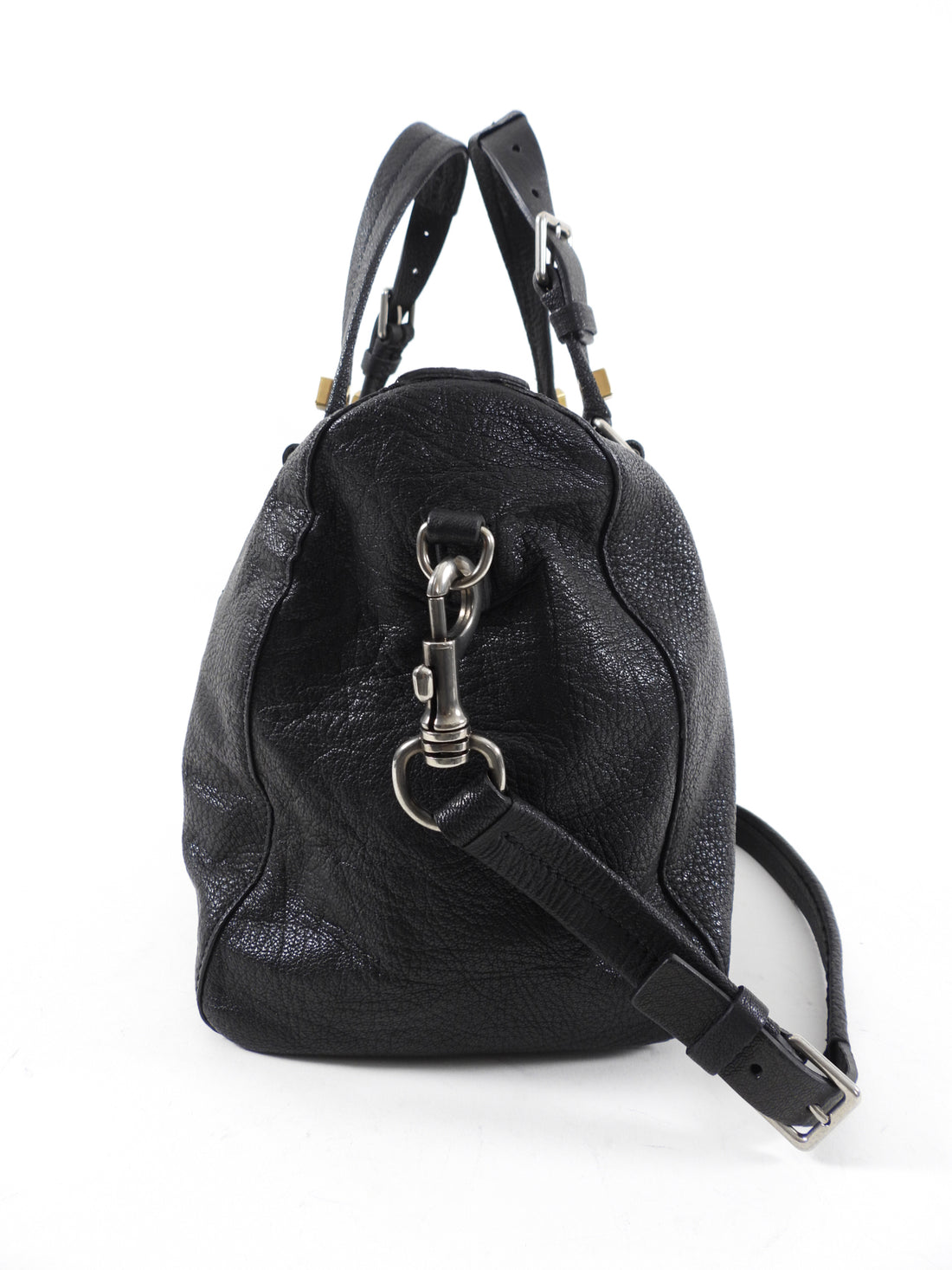 Celine Grained Black Leather Two-Way Bag