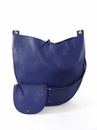 Celine Blue Leather Large Hobo Shoulder Bag