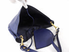 Celine Blue Leather Large Hobo Shoulder Bag