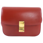 Celine Smooth Red Leather Medium Box Bag